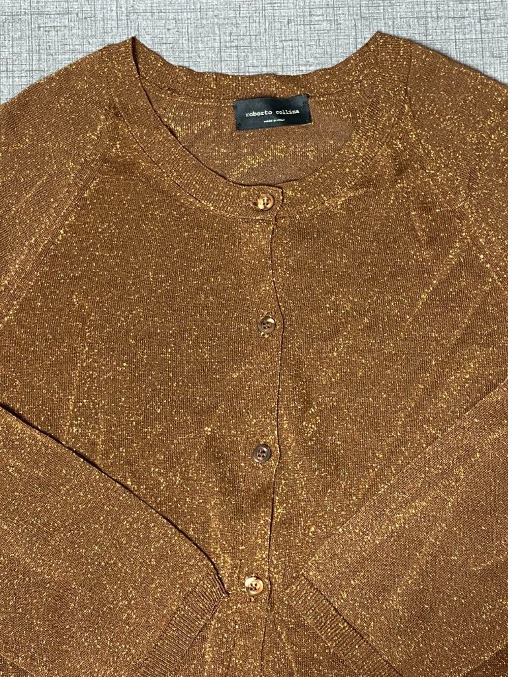 Roberto Collina Metallic-Effect Cardigan